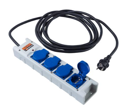 [242000025] CONTACTBLOK NYLON 4-VOUDIG - 5m - H07RN-F - 3 G 1,5 mm²