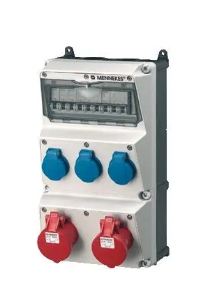 [977000980] MENNEKES AMAXX 930048 CONTACTDOOS COMBINATIE 2xCEE 16A 5P 400V 3XWCD 2x 16A/3P/C+3X 16A/1P/C 