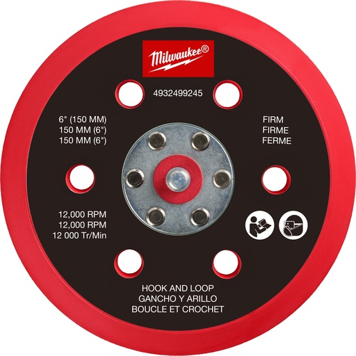 [260000920] MILWAUKEE FROSBPHH150 HARDE PAD SAVER 150mm (STEUNSCHIJF) VOOR M12 FROS 4932499245