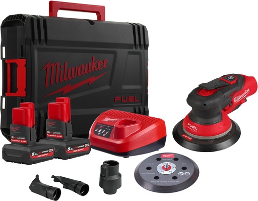[260001540] MILWAUKEE M12 FUEL™ M12 FROS2.5-0 EXCENTRISCHE ACCU SCHUURMACHINE 150mm MET 2,5mm ROTATIE 4933493648