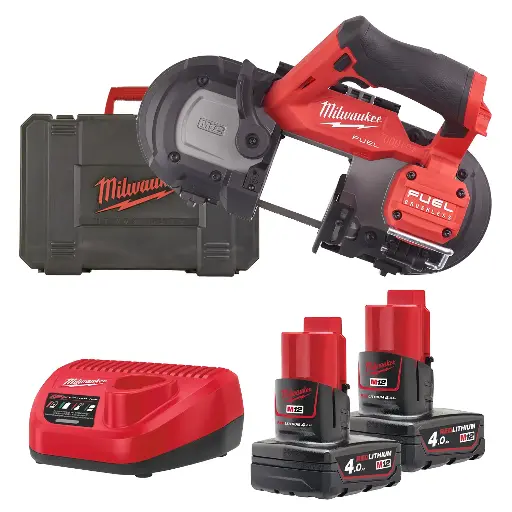 [260001680] MILWAUKEE M12 FUEL™ M12 FBS64-402C SUBCOMPACTE ACCU BANDZAAGMACHINE MET 64mm ZAAGCAPACITEIT 4933478441