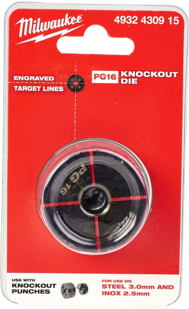 MILWAUKEE MATRIJS PG16 22,5mm 4932430915