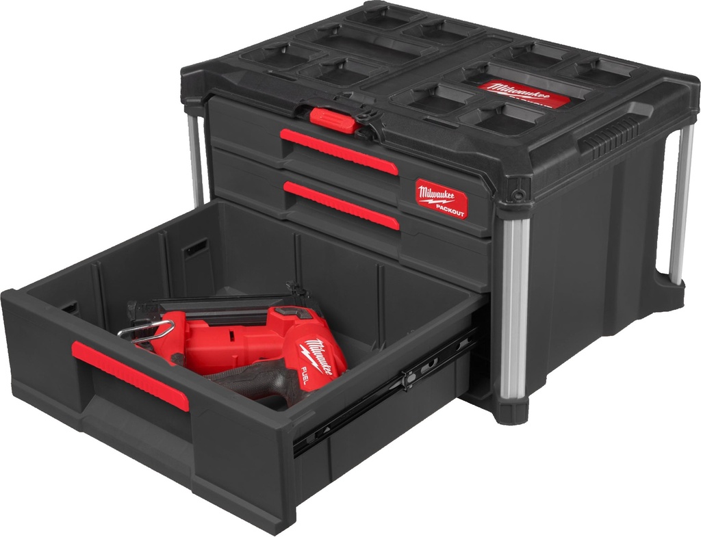 MILWAUKEE PACKOUT™ GEREEDSCHAPSKOFFER MET 3 LADES 564x414x363mm 4932493190