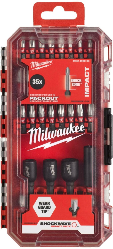 MILWAUKEE SHOCKWAVE™ IMPACT DUTY S/BIT SHW CD SET-35PCS 4932492003