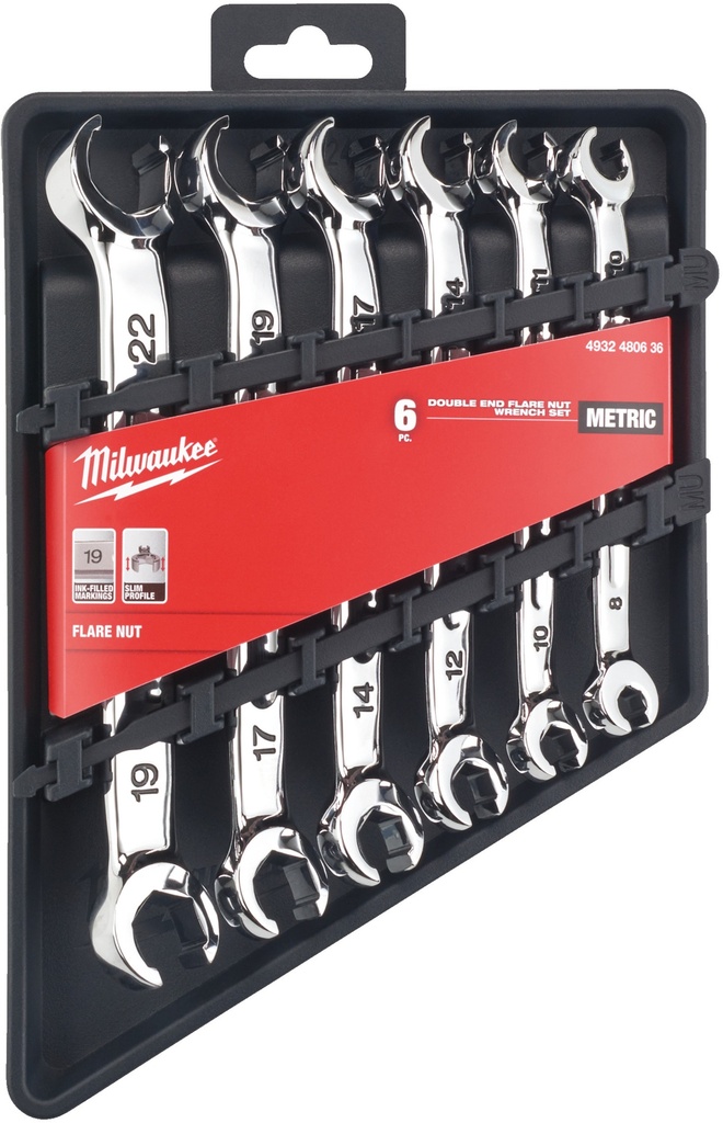 MILWAUKEE STEEKSLEUTELSET 6-Delig 8-22mm 4932480636