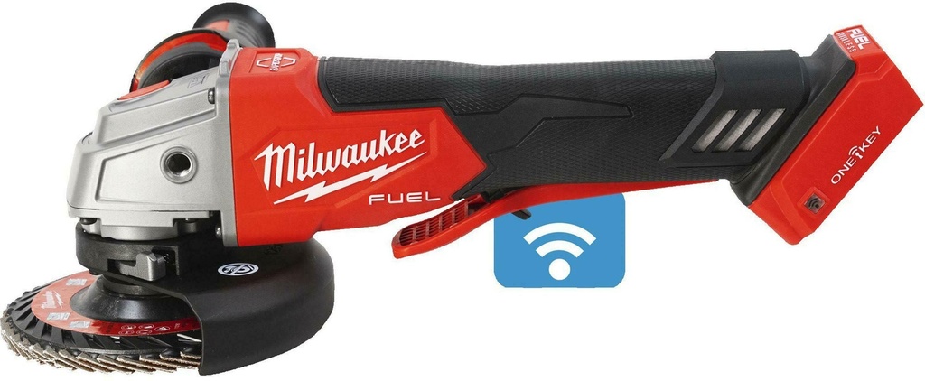 MILWAUKEE M18 FUEL™ ONE-KEY™ M18 ONEFSAG125XPDB-0X ACCU HAAKSE SLIJPER 125mm MET PEDDELSCHAKELAAR & SCHIJFREM 4933478434