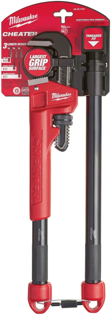MILWAUKEE VERSTELBARE PIJPSLEUTEL STAAL CHEATER 250/450/600mm 48227314