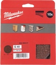 MILWAUKEE 150/6 HL SCHUURPAPIER VOOR VLAKSCHUURMACHINES 150mm KORREL 40 (10) Stuks. 4932492207