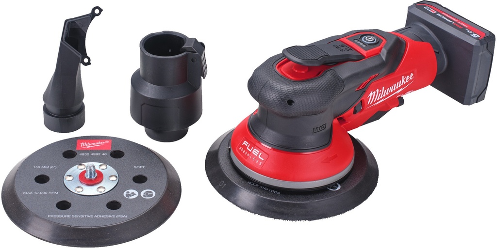 MILWAUKEE M12 FUEL™ M12 FROS2.5-0 EXCENTRISCHE ACCU SCHUURMACHINE 150mm MET 2,5mm ROTATIE 4933493648
