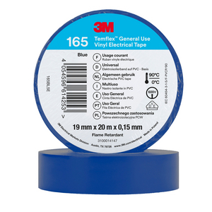 3M TEMFLEX ISOLATIETAPE BLAUW 165BK5E 19mm x 20mtr 7100184801