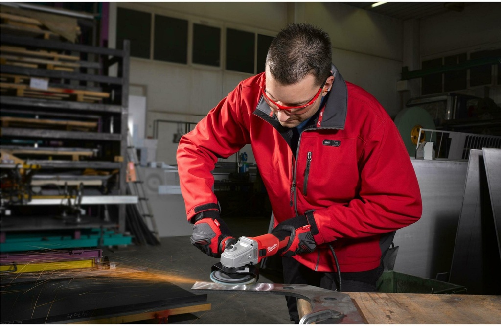 MILWAUKEE AGV 13-125 XE HAAKSESLIJPER MET AVS EN SCHUIFSCHAKELAAR 125mm 1250W 230V 4933451218