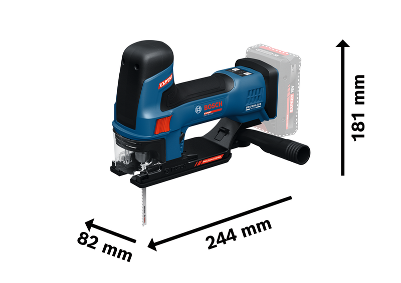 BOSCH EXPERT EXST18V-155S ACCU DECOUPEERZAAGMACHINE SOLO IN L-BOXX