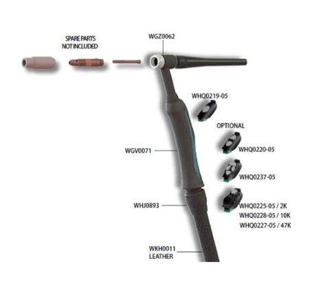 LASTOORTS TIG SR17 8-MTR ED/DD SK50-1/4'' 