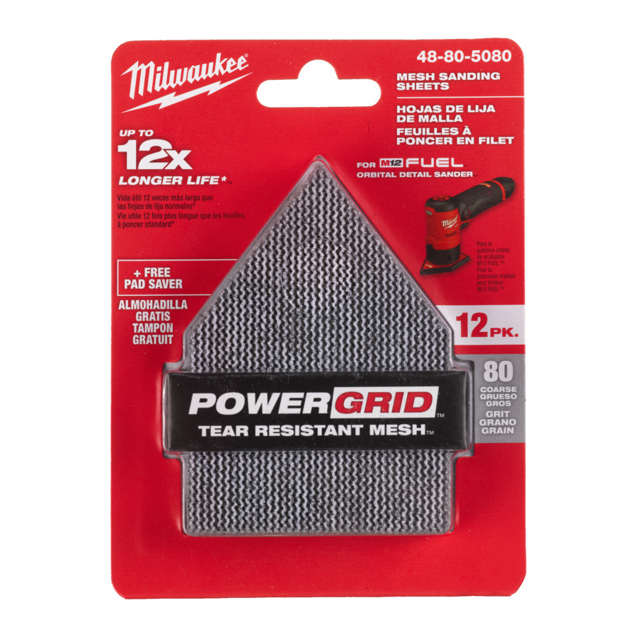 MILWAUKEE SCHUURPAPIER v. M12 FDSS G120-12st DELTA KORREL 120 (12 stuks) 48805120