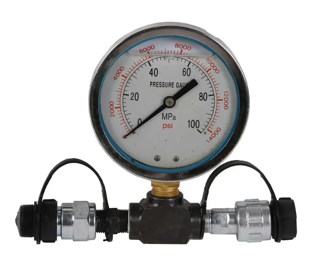 T-STUK MET MANOMETER 0-1000 BAR