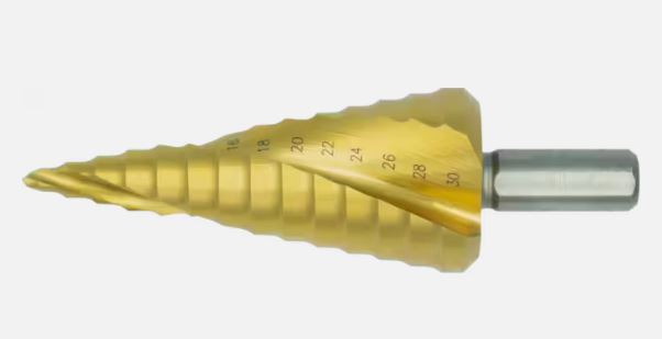 TRAPPENBOOR m6 - 30mm (schacht 10mm) HSS TiN 44.115.0200