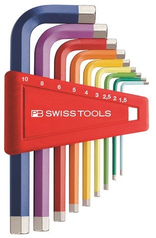 PB INBUSSLEUTELSET  210-H10RB 10 DELIG 1,5-10mm