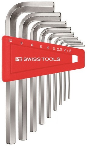 PB Allen key set angled 5-piece 210-H2 0.71 - 0.89 - 1.27 - 1.5 - 2.0 mm