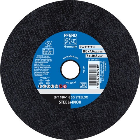 SLIPPED DISC EHT 178-1.6 A46 R SG-INOX (GRAY) (++) (25) 61326410 / 807729