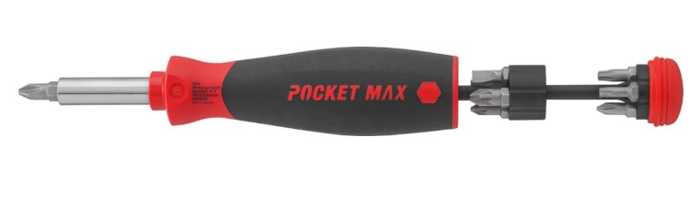 WIHA POCKETMAX BITMAGAZIJN SCHROEVENDRAAIER 45292 +8 BITS SL PH1,2, PZ1,2 + TX15,20