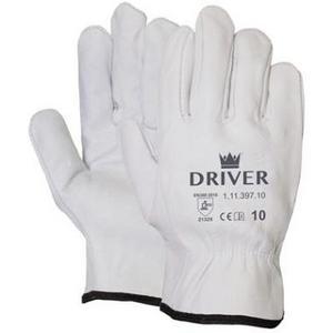 PR WERKHANDSCHOENEN CHAUFFEUR MT:10 SPOEPEL NERFLEER WIT