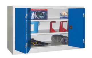 LARGE VOLUME FOLDING DOOR CABINET 402406-0023 RAL 5010 HxWxD 1000x1500x400mm
