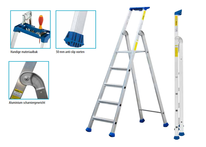 TRAP ALUMINIUM 2375 1x3treden *A* NEN 2484