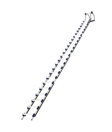 ROOF LADDER EVOKLIP 670cm 4 SECTIONS 174cm W=40cm + 1 LARGE RIDGE HOOK 1202453733 *A*
