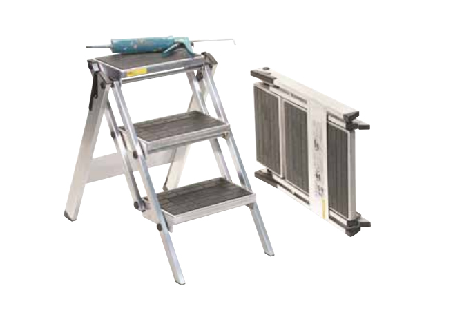 COMPACT VEILIGHEIDSTRAP - 2 TREDEN STAHOOGTE 46CM - TREDEN BEKLEED