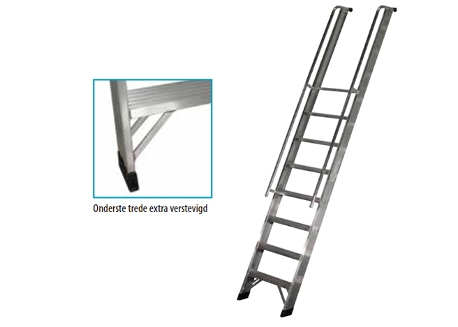 MAGAZIJNTRAP MET LEUNING "JUMBO" 1X12 TREDEN