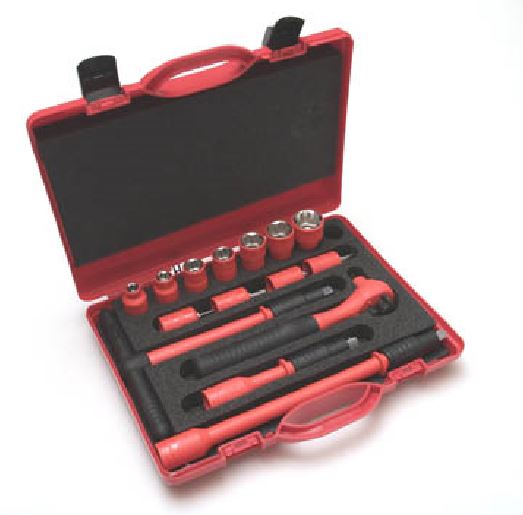 DOPSLEUTELSET KOMBI 3/8" 2128360 VDE 1000V DOP 8-22mm EN INBUSDOP 4-8mm