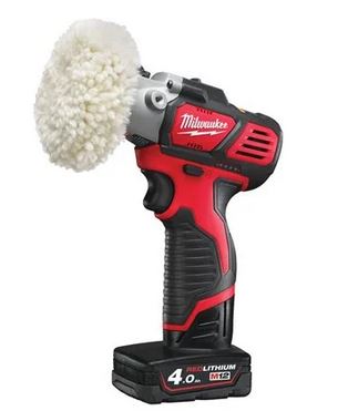 MILWAUKEE POLIJSTMACHINE M12 BPS-421X LADER M12 + 1x ACCU M12 4Ah + 1x M12 2Ah