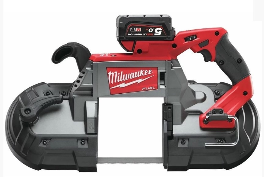 MILWAUKEE M18 HD18 BS-402C MET.BANDZAAGM MET 2XACCU 5,0AH EN LADER IN KOFFER