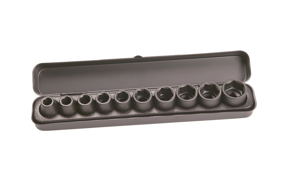 POWER SOCKET SET 1/2" 10 PIECES NO. 751879 10,11,12,13,14,17,19,21,22+24mm