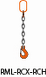 KETTING LENG 8mm 2500KG 4MTR 2691108-4 LASTHAAK MET KLEP