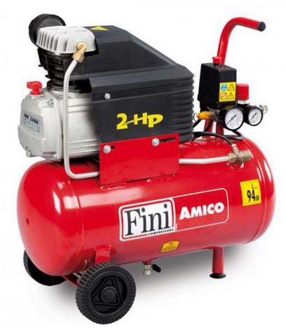 FINI ZUIGERCOMPRESSOR 1,5kW 24L 94dB AMICO24 - 170L/MIN 230V
