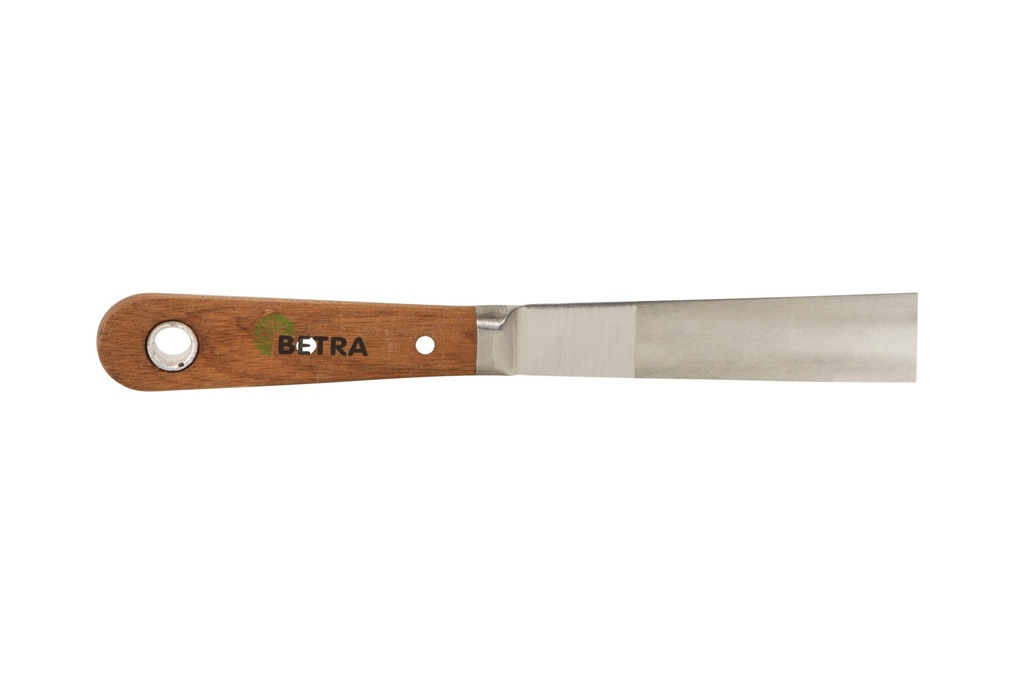 PLAMUURMES RVS 2,5 cm HOUTEN HEFT 