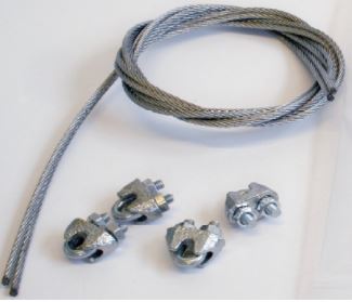 LENGTE a 1 MTR STAALKABEL 3mm ELVZ 7x19 (BORGKABEL)