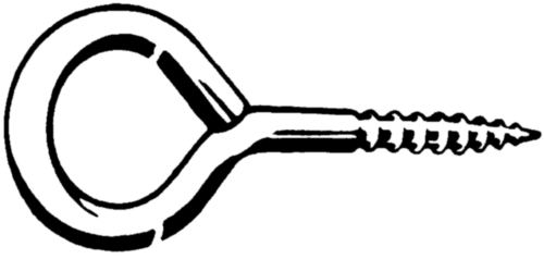 SCREW HOOKS STAINLESS STEEL 60x18x4.4 WOOD SCREW DR.