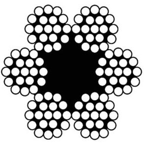 ROL a 100MTR STAALKABEL (6x19) ELVZ 8mm 