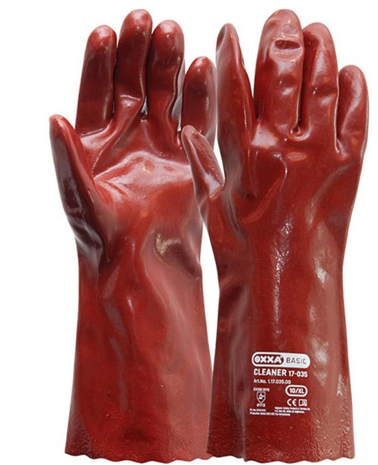 PR HANDSCH. PVC TASCAL ROOD LANG 35CM 