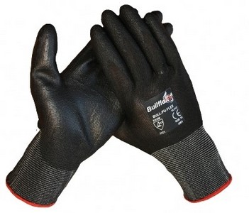 BULLFLEX PU GLOVES MT-10 / XL BLACK (box 240 pr)