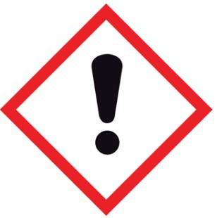 STICKERVEL A 54ST GEVAAR IRRITERENDVINYL AFM 15X15MM