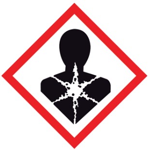 STICKERVEL A 54ST GEZONDHEIDSGEVAAR KANKERVERWERKEND VINYL AFM 15X15mm