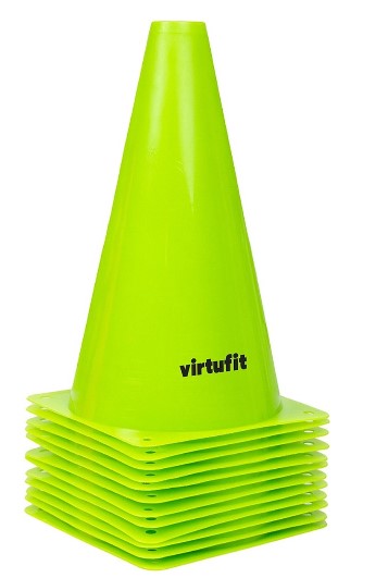 SET a 12 AFZETKEGELS 23cm GROEN PE VIRTUFIT