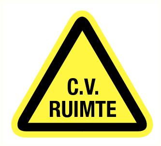STICKER "CV RUIMTE" VINYL 90mm 150.3531.72