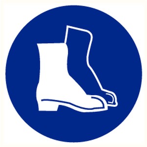 STICKER SAFETY SHOES REQUIRED D=200mm 150.3432.06