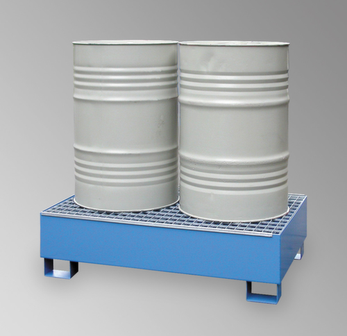 OPVANGBAK MET ROOSTER 1250x820x340mm RAL 5015 OPVANG CAP. 210L