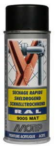 SPB a 400ml. KLEURLAK ZWART 7238 RAL 9005   (min. afname p / 6st)