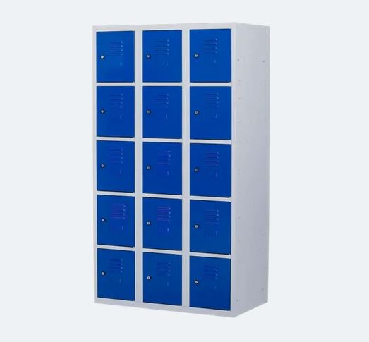 LOCKERKAST LKP 219 H1800xB900xD500mm KAST RAL 7035/5010 15 KASTEN (3X5)